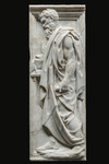 Figura maschile dal recinto del coro della Cattedrale (con tunica, barbato, leggente)