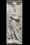 Figura maschile dal recinto del coro della Cattedrale (barbato, con libro chiuso)