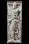 Figura maschile dal recinto del coro della Cattedrale (barbato, con tunica e libro)