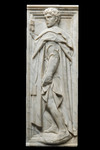 Figura maschile dal recinto del coro della Cattedrale (giovane, sbarbato, con rotolo svolto)