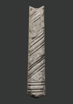 Frammento cornice architettonica dalla facciata arnolfiana del duomo a semicolonna a tortiglione con modanature e lacerti di rosoni