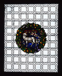 Vetrata lucernario con Agnus Dei