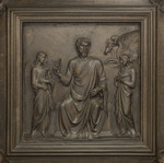 Formella della Porta della Sagrestia delle Messe San Luca tra due angeli