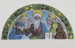 Lunetta Dio Padre Benedicente con angeli
