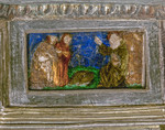Placchetta del reliquiario di San Girolamo: i mercanti pentiti offrono al santo l'olio per il monastero