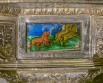 Placchetta del reliquiario di san Girolamo: il leone insegue la carovana