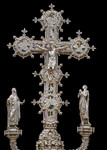 Croce d'argento con placchette smaltate recto