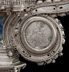 Placchetta circolare raffigurante Santo giovane (Giovanni evangelista?)