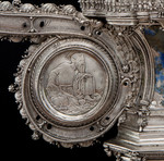 Placchetta circolare raffigurante Santo barbato (Matteo evangelista?)
