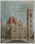  Duomo di Firenze scorcio lato nord e facciata tricuspidale con campanile