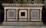 Altare romanico del Battistero rimontato da Castellucci