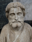 Statua Profeta con cartiglio Porta della Mandorla