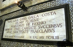 Lapide tombale sepoltura del Cardinale Elia dalla Costa
