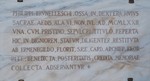 Epigrafe commemorativa della tomba di Filippo Brunelleschi