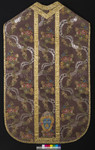 Pianeta viola con fiori e nastri argento