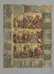 Dittico in micro mosaico con scene allusive alle festività dell'anno liturgico cristiano pannello sinistro