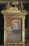 Cornice architettonica con angeli reggicorona della Madonna del Popolo