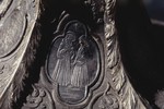 Placchetta del reliquiario di San Girolamo: il santo disputa con un avversario