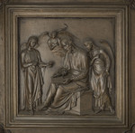 Formella della Porta della Sagrestia delle Messe San Matteo tra due angeli