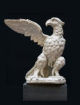 Aquila di Calimala con un'ala e becco a sinistra