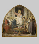 Dipinto preparatorio per il mosaico Gesù tra la Madonna e santi della devozione fiorentina