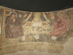 Dipinto murale Cristo Vir Dolorum e santi