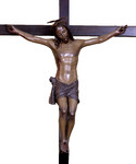 Crocifisso in legno policromo