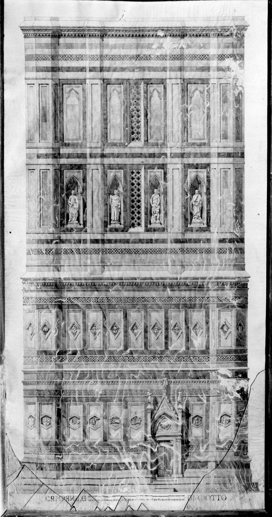   Lato di ingresso del Campanile di Giotto - Sabatini